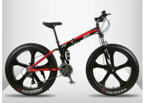 Велосипед BNQ MTB-3 Черный с красным на спицах