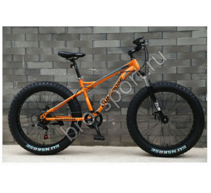 Велосипед Fatbike GUNSROSE оранжевый на спицах