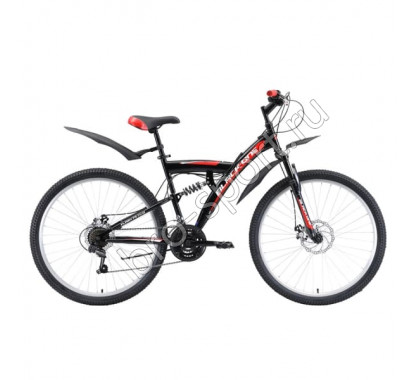 Велосипед Black One Flash FS 27.5 D чёрный/красный/белый 2019-2020